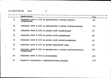 Состав фльбома. Типовой проект 416-7-237.86Альбом 8 Сметы