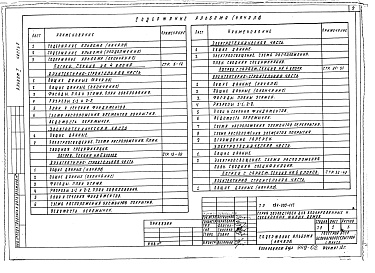 Состав фльбома. Типовой проект 194-000-117Альбом 1 Архитектурно-строительные, санитарно-технические и электрические чертежи часть 2