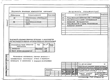 Состав фльбома. Типовой проект 191-000-0329.85Альбом 2 Хозяйственная постройка тип 1 (блок из шести секций). Архитектурно-строительная иэлектротехническая часть