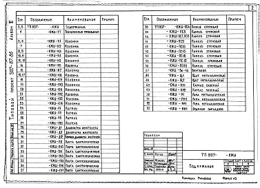 Состав фльбома. Типовой проект 507-87.86Альбом 3 Строительные изделия