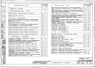 Состав фльбома. Типовой проект 252-1-69Альбом 3 Электрооборудование и слаботочные устройства, автоматика сантехустановок и задание заводу-изгоотовителю по шкафам управления