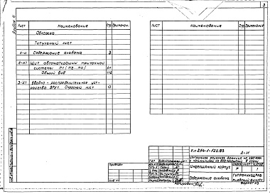 Состав фльбома. Типовой проект 254-1-122.83Альбом 4 Чертежи заданий заводам-изготовителям