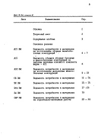 Состав фльбома. Типовой проект 254-9-84Альбом 4 Ведомости потребности в материалах