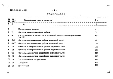 Состав фльбома. Типовой проект 241-1-63.86Альбом 8 Сметы (основное решение)