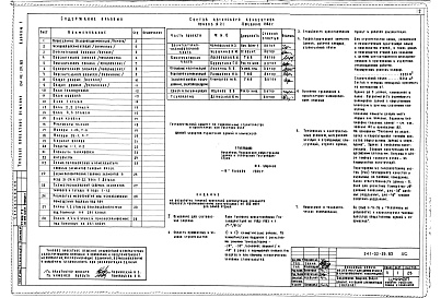 Состав фльбома. Типовой проект 241-02-29.85Альбом 1 Архитектурно-строительные решения. Технологические решения, инженерное оборудование 