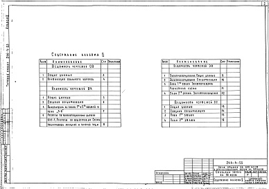 Состав фльбома. Типовой проект 244-4-53Альбом 2 Чертежи инженерно-технического оборудования