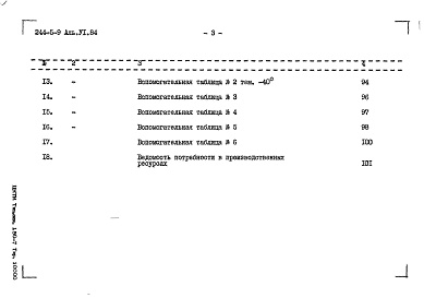 Состав фльбома. Типовой проект 244-5-9Альбом 6 Сметы