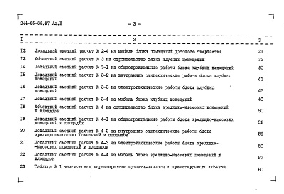 Состав фльбома. Типовой проект 244-05-86.87Альбом 2 Сметы