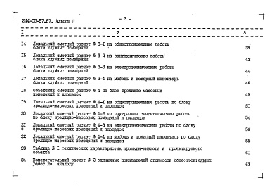 Состав фльбома. Типовой проект 244-05-87.87Альбом 2 Сметы