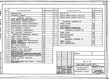 Состав фльбома. Типовой проект 244-9-31Альбом 1 Архитектурно-строительные решения, чертежи инженерно-технологического оборудования