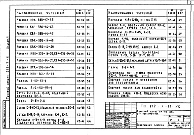 Состав фльбома. Типовой проект 252-3-11Альбом 5  Изделия заводского изготовления 