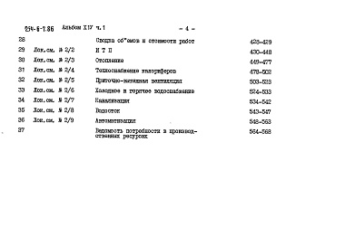 Состав фльбома. Типовой проект 254-6-7.86Альбом 14 Сметы, Часть 1, 2, 3