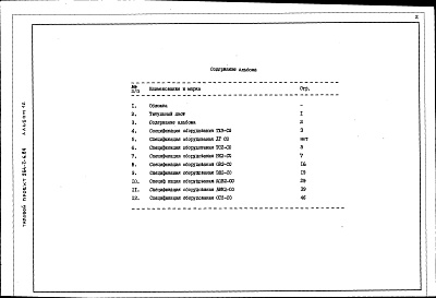 Состав фльбома. Типовой проект 254-7-6.84Альбом 16 Спецификация оборудования