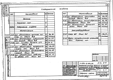 Состав фльбома. Типовой проект 254-9-100с.84Альбом 4 Чертежи заданий заводам изготовителям     