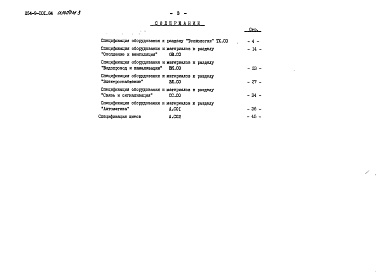 Состав фльбома. Типовой проект 254-9-101.84Альбом 3 Спецификации оборудования