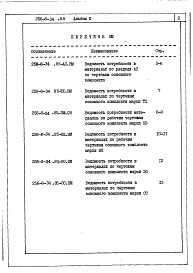 Состав фльбома. Типовой проект 256-8-34.85Альбом 2 Ведомости потребности в материалах 