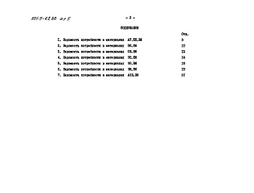 Состав фльбома. Типовой проект 501-5-62.86Альбом 5 Ведомости потребности в материалах     