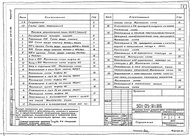 Состав фльбома. Типовой проект 501-05-81.86Альбом 2 Монтаж кабельной линии