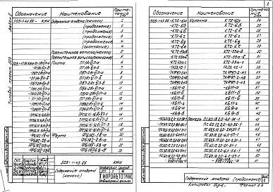 Состав фльбома. Типовой проект 503-1-43.86Альбом 2 Строительные изделия    