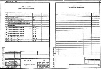 Состав фльбома. Типовой проект 503-2-37.88Альбом 3 Спецификации оборудования    