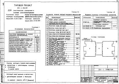 Состав фльбома. Типовой проект 221-1-384.85Альбом 4 Электроснабжение и силовое электрооборудование. Связь и сигнализация.Автоматизация инженерного оборудования