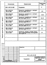 Состав фльбома. Типовой проект 221-1-416.84Альбом 5 Ведомость потребности в материалах    