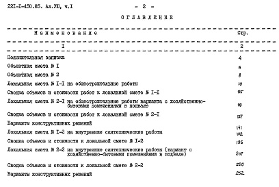 Состав фльбома. Типовой проект 221-1-450.85Альбом 8 Сметы (2 части)    