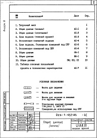 Состав фльбома. Типовой проект 222-1-457.85Альбом 9 Проектная документация по переводу хозяйственно-бытовых помещений в подвале для использования под ПРУ (П-4-1800).