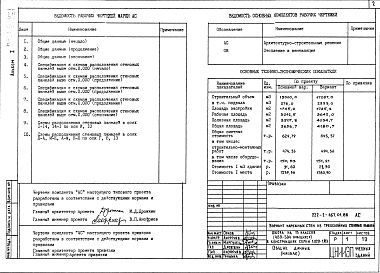 Состав фльбома. Типовой проект 222-1-467.01.86Альбом 1 Архитектурно-строительные чертежи, ведомость потребности в материалах, сметы     