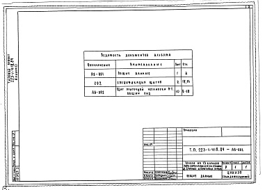 Состав фльбома. Типовой проект 223-1-418.84Альбом 3  Задание заводу-изготовителю      