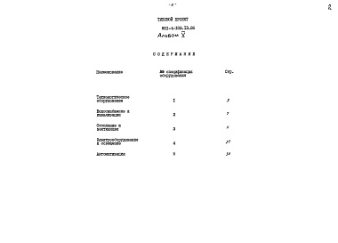 Состав фльбома. Типовой проект 801-4-102.13.86Альбом 5 Спецификации оборудования