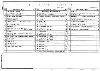 Состав фльбома. Типовой проект 709-9-99.89Альбом 2 Архитектурные решения, конструкции железобетонные     