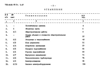 Состав фльбома. Типовой проект 705-4-88.84Альбом 9.87. Сметы.