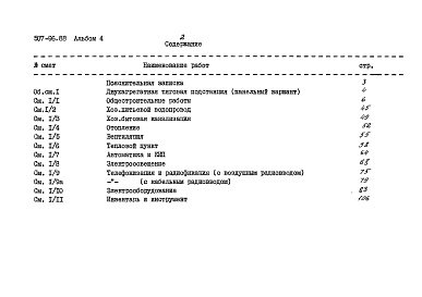 Состав фльбома. Типовой проект 507-96.88Альбом 4 Сметы