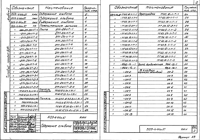 Состав фльбома. Типовой проект 503-4-44м.87Альбом 5 Строительные изделия