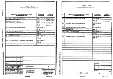 Состав фльбома. Типовой проект 503-4-44м.87Альбом 6 Спецификации оборудования