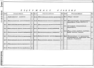 Состав фльбома. Типовой проект 416-9-50.88Альбом 1 Пояснительная записка. Технология производства