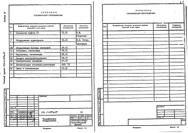 Состав фльбома. Типовой проект 416-1-187м.87Альбом 4 Спецификации оборудования    