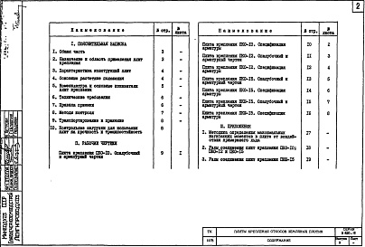 Состав фльбома. Серия 3.820-15 КонструкцииВыпуск 2 Плиты крепления откосов земляных плотин