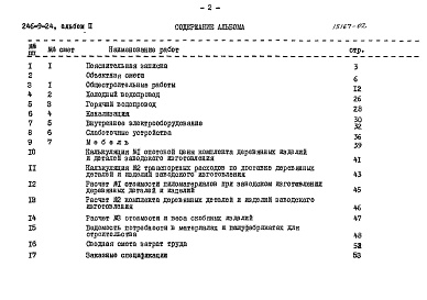 Состав фльбома. Типовой проект 246-9-24Альбом 2 Сметы. Заказные спецификации