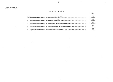 Состав фльбома. Типовой проект 224-9-192.86Альбом 3 Ведомости потребности в материалах