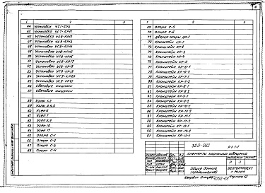 Состав фльбома. Типовой проект 320-062Альбом 1 Часть 1 Архитектурно-строительная часть