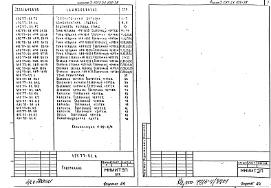 Состав фльбома. Шифр 4РС 77-01Альбом 1 Рабочие чертежи