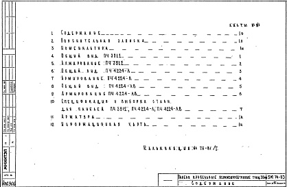 Состав фльбома. Шифр 5РС 74-03Альбом 1 Рабочие чертежи