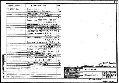 Состав фльбома. Шифр РС5255-86 ПанелиАльбом 1 Рабочие чертежи