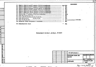 Состав фльбома. Шифр РС9207 ВстроенныеАльбом 3 Монтажные чертежи для блочных и панельно-блочных жилых домов производства ГМПСМ Часть 3