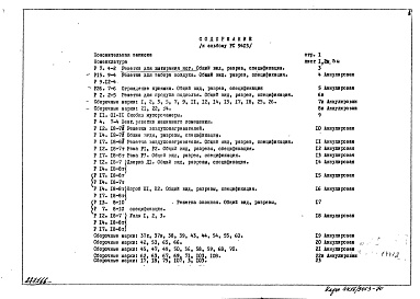 Состав фльбома. Шифр РС9403 МеталлическиеАльбом 1 Рабочие чертежи