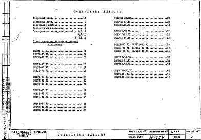 Состав фльбома. Шифр РС 2252-80Альбом 2 Часть 2 Схемы установки комбинаций закладных деталей.