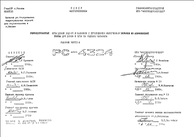 Состав Шифр РС 4324 Унифицированные ограждения лоджий и балконов с применением облегченных экранов из алюминиевой гофры для домов П3/16 из изделий каталога (1984 г.)