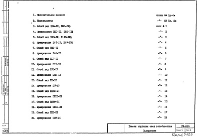 Состав фльбома. Шифр РМ-865 ГазобетонныеАльбом 1 Рабочие чертежи